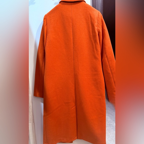 Rachel Zoe Orange Trench Coat - Picture 2 of 4